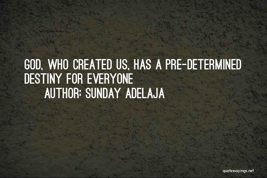 Sunday Adelaja Quotes: God, Who Created Us, Has A Pre-determined Destiny For Everyone