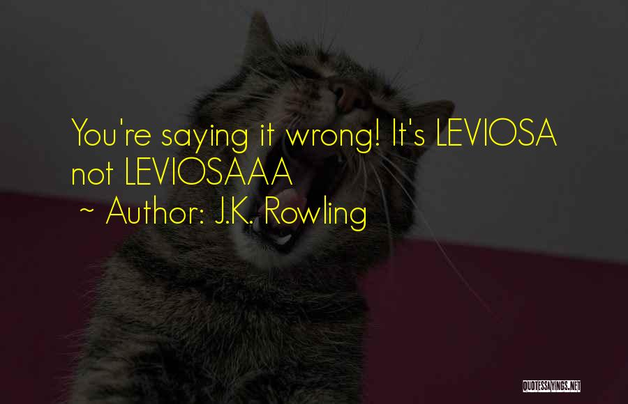 J.K. Rowling Quotes: You're Saying It Wrong! It's Leviosa Not Leviosaaa