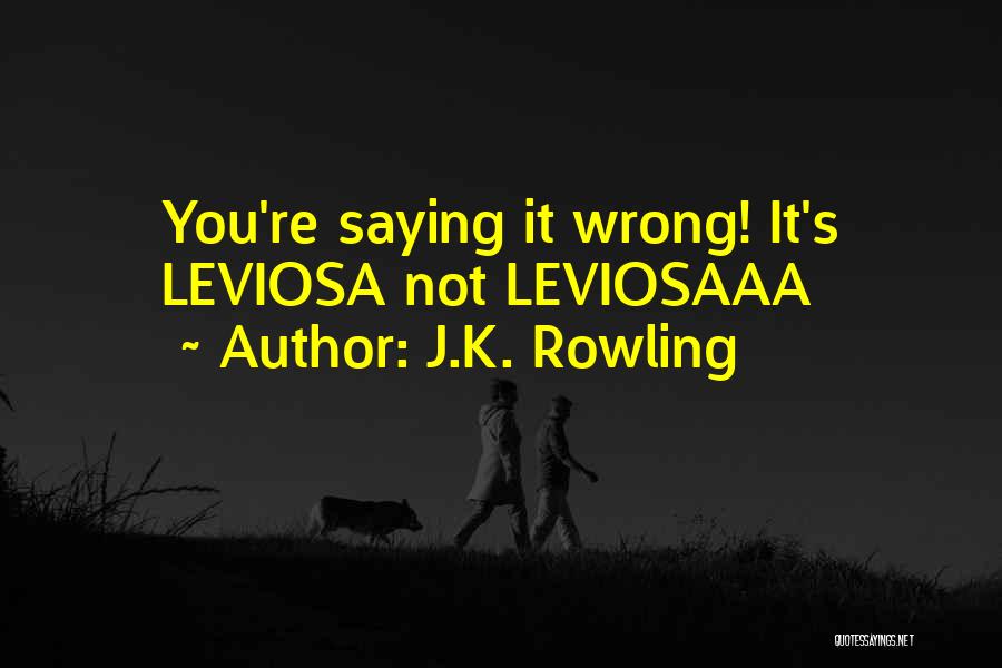 J.K. Rowling Quotes: You're Saying It Wrong! It's Leviosa Not Leviosaaa