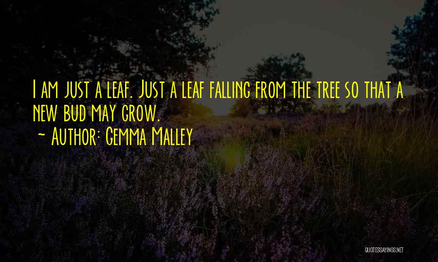 Gemma Malley Quotes: I Am Just A Leaf. Just A Leaf Falling From The Tree So That A New Bud May Grow.