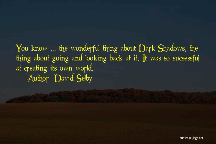 David Selby Quotes: You Know ... The Wonderful Thing About Dark Shadows, The Thing About Going And Looking Back At It. It Was