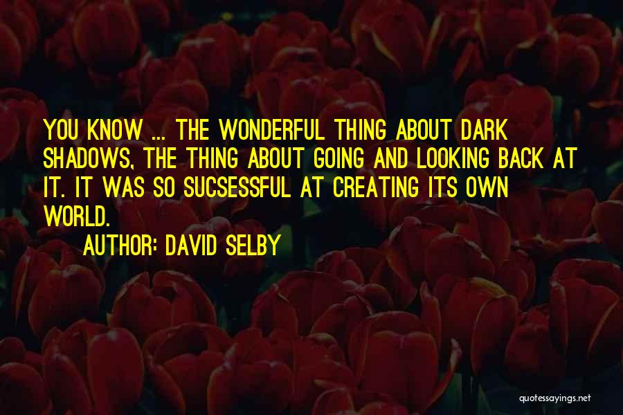 David Selby Quotes: You Know ... The Wonderful Thing About Dark Shadows, The Thing About Going And Looking Back At It. It Was
