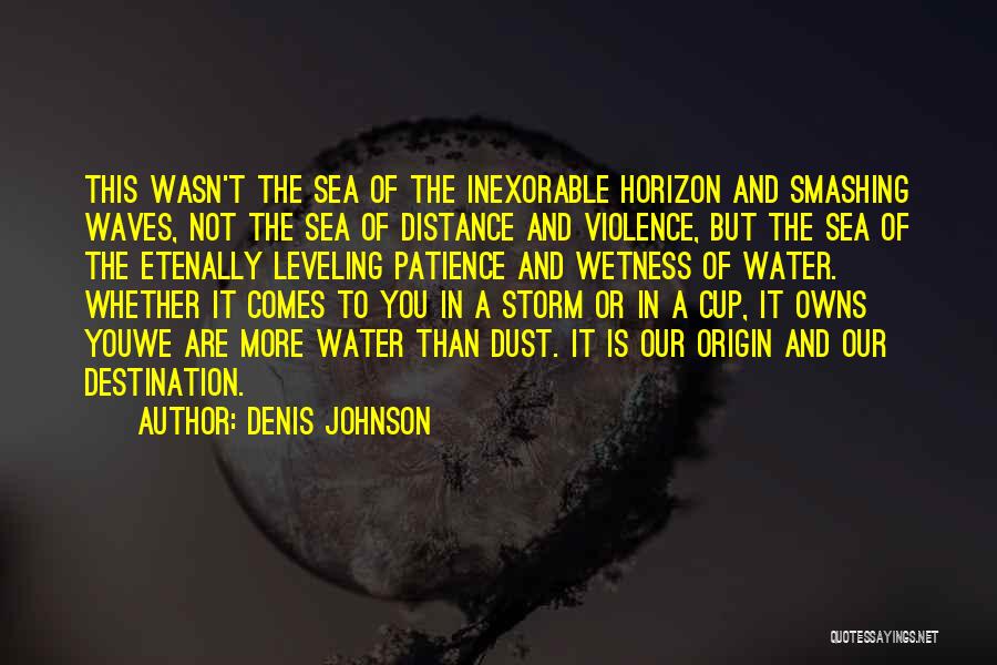 Denis Johnson Quotes: This Wasn't The Sea Of The Inexorable Horizon And Smashing Waves, Not The Sea Of Distance And Violence, But The