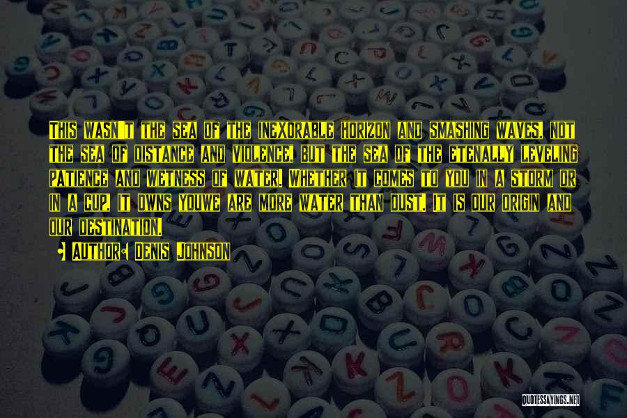 Denis Johnson Quotes: This Wasn't The Sea Of The Inexorable Horizon And Smashing Waves, Not The Sea Of Distance And Violence, But The