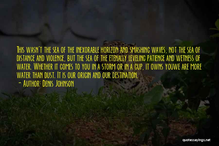 Denis Johnson Quotes: This Wasn't The Sea Of The Inexorable Horizon And Smashing Waves, Not The Sea Of Distance And Violence, But The