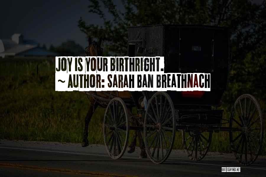 Sarah Ban Breathnach Quotes: Joy Is Your Birthright.