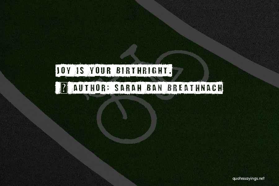 Sarah Ban Breathnach Quotes: Joy Is Your Birthright.