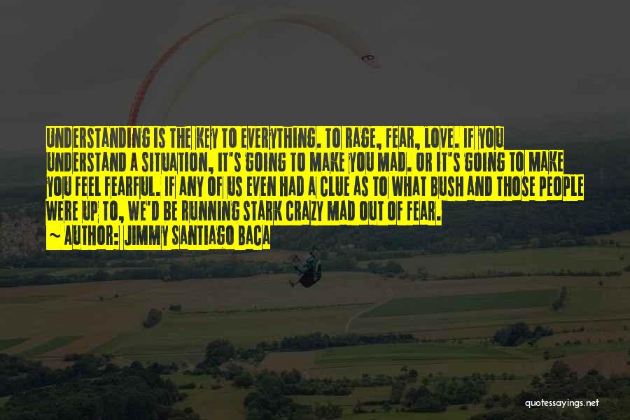 Jimmy Santiago Baca Quotes: Understanding Is The Key To Everything. To Rage, Fear, Love. If You Understand A Situation, It's Going To Make You