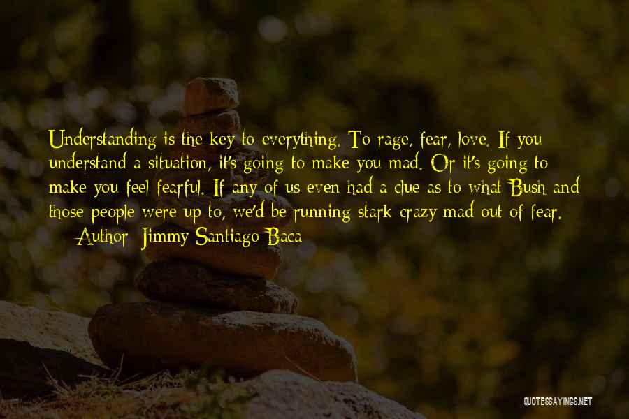 Jimmy Santiago Baca Quotes: Understanding Is The Key To Everything. To Rage, Fear, Love. If You Understand A Situation, It's Going To Make You