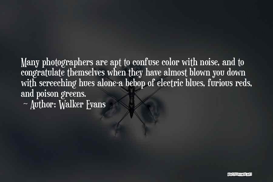 Walker Evans Quotes: Many Photographers Are Apt To Confuse Color With Noise, And To Congratulate Themselves When They Have Almost Blown You Down