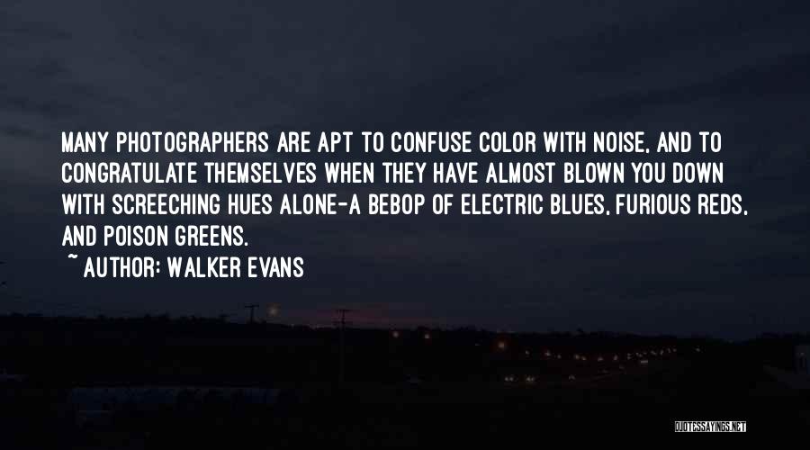 Walker Evans Quotes: Many Photographers Are Apt To Confuse Color With Noise, And To Congratulate Themselves When They Have Almost Blown You Down