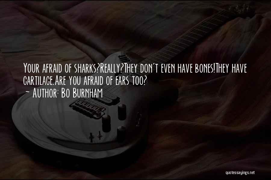 Bo Burnham Quotes: Your Afraid Of Sharks?really?they Don't Even Have Bones!they Have Cartilage.are You Afraid Of Ears Too?