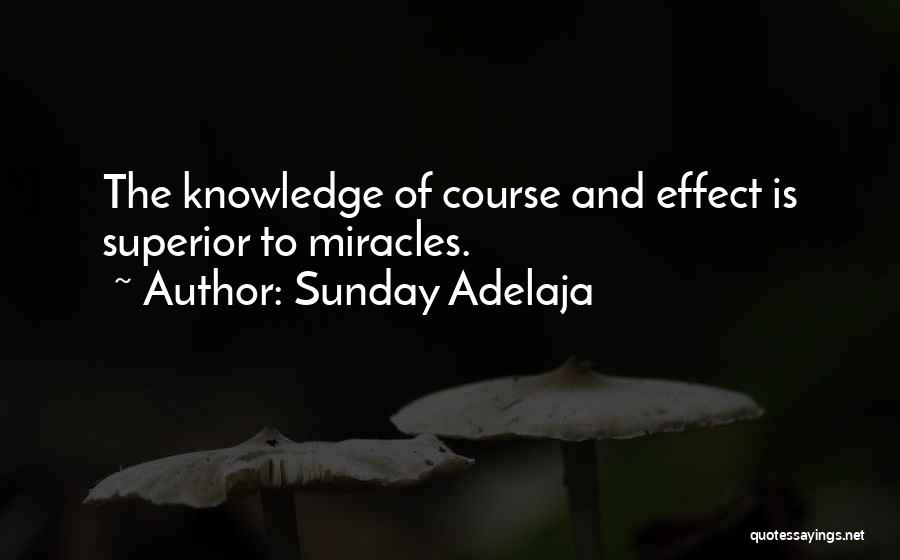 Sunday Adelaja Quotes: The Knowledge Of Course And Effect Is Superior To Miracles.