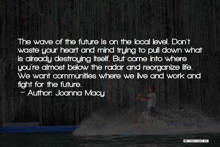 Joanna Macy Quotes: The Wave Of The Future Is On The Local Level. Don't Waste Your Heart And Mind Trying To Pull Down