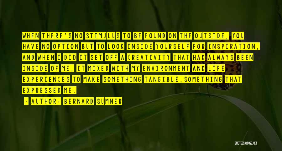 Bernard Sumner Quotes: When There's No Stimulus To Be Found On The Outside, You Have No Option But To Look Inside Yourself For