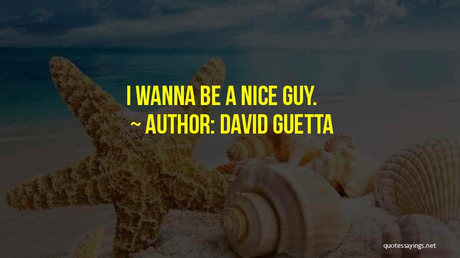 David Guetta Quotes: I Wanna Be A Nice Guy.