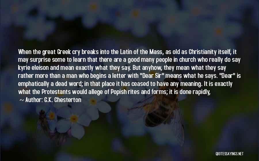 8 Letter Latin Quotes By G.K. Chesterton