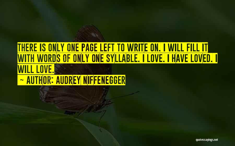 8 Syllable Quotes By Audrey Niffenegger