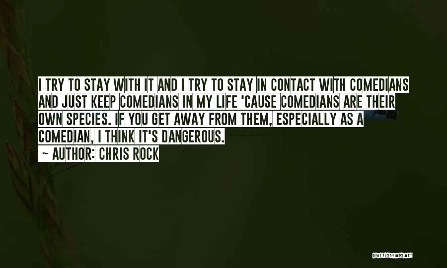 Chris Rock Quotes: I Try To Stay With It And I Try To Stay In Contact With Comedians And Just Keep Comedians In