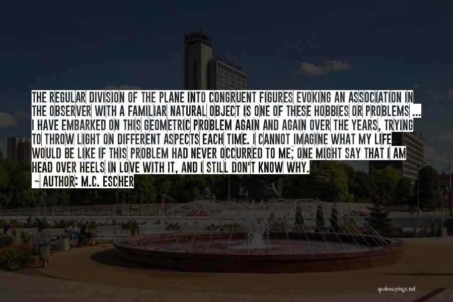 M.C. Escher Quotes: The Regular Division Of The Plane Into Congruent Figures Evoking An Association In The Observer With A Familiar Natural Object