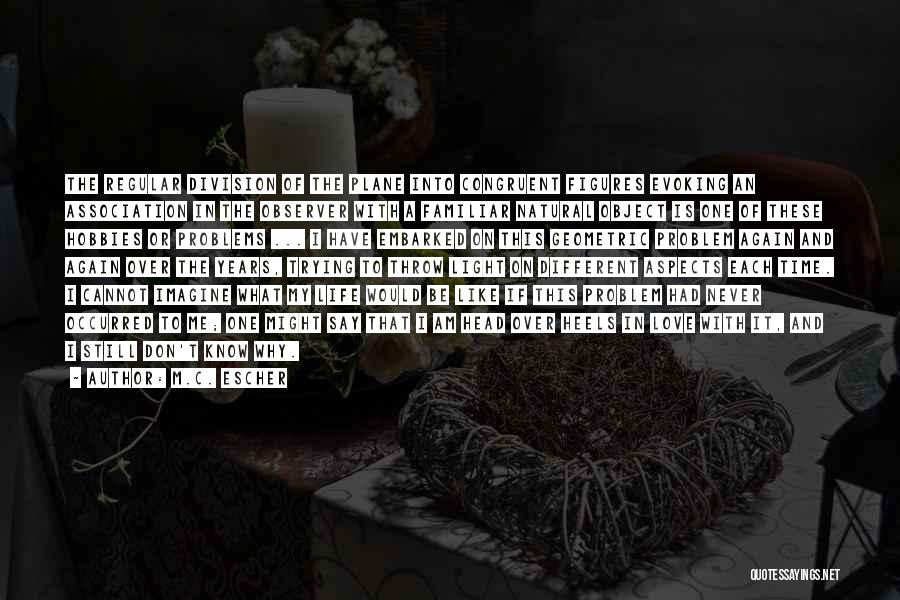 M.C. Escher Quotes: The Regular Division Of The Plane Into Congruent Figures Evoking An Association In The Observer With A Familiar Natural Object