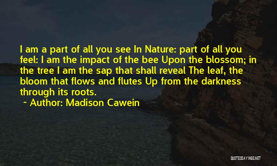 Madison Cawein Quotes: I Am A Part Of All You See In Nature: Part Of All You Feel: I Am The Impact Of