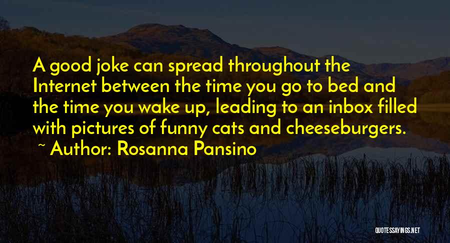 Rosanna Pansino Quotes: A Good Joke Can Spread Throughout The Internet Between The Time You Go To Bed And The Time You Wake