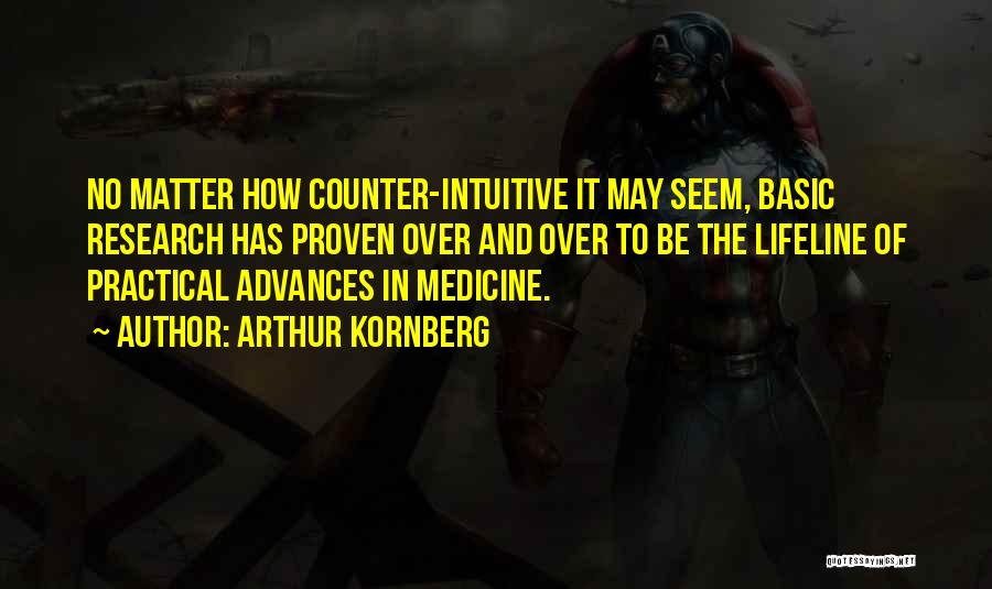 Arthur Kornberg Quotes: No Matter How Counter-intuitive It May Seem, Basic Research Has Proven Over And Over To Be The Lifeline Of Practical