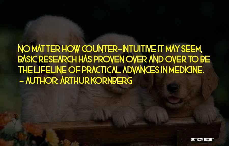 Arthur Kornberg Quotes: No Matter How Counter-intuitive It May Seem, Basic Research Has Proven Over And Over To Be The Lifeline Of Practical