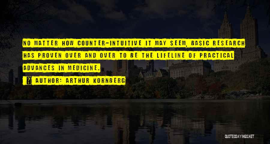 Arthur Kornberg Quotes: No Matter How Counter-intuitive It May Seem, Basic Research Has Proven Over And Over To Be The Lifeline Of Practical