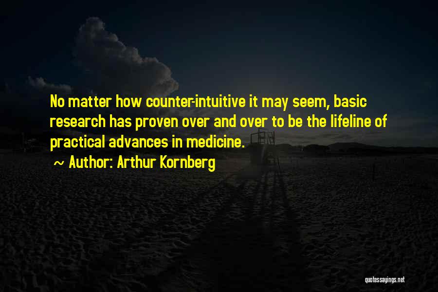 Arthur Kornberg Quotes: No Matter How Counter-intuitive It May Seem, Basic Research Has Proven Over And Over To Be The Lifeline Of Practical