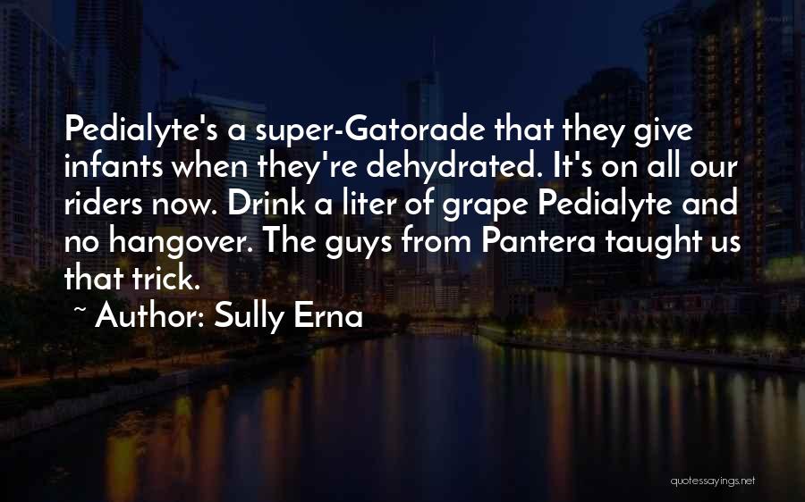 Sully Erna Quotes: Pedialyte's A Super-gatorade That They Give Infants When They're Dehydrated. It's On All Our Riders Now. Drink A Liter Of