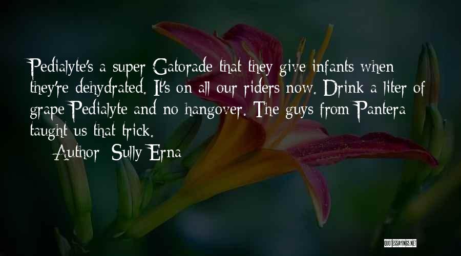 Sully Erna Quotes: Pedialyte's A Super-gatorade That They Give Infants When They're Dehydrated. It's On All Our Riders Now. Drink A Liter Of