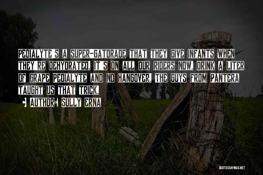 Sully Erna Quotes: Pedialyte's A Super-gatorade That They Give Infants When They're Dehydrated. It's On All Our Riders Now. Drink A Liter Of
