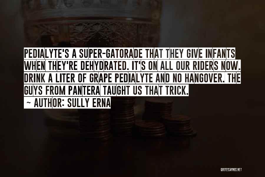 Sully Erna Quotes: Pedialyte's A Super-gatorade That They Give Infants When They're Dehydrated. It's On All Our Riders Now. Drink A Liter Of