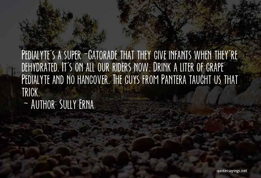 Sully Erna Quotes: Pedialyte's A Super-gatorade That They Give Infants When They're Dehydrated. It's On All Our Riders Now. Drink A Liter Of