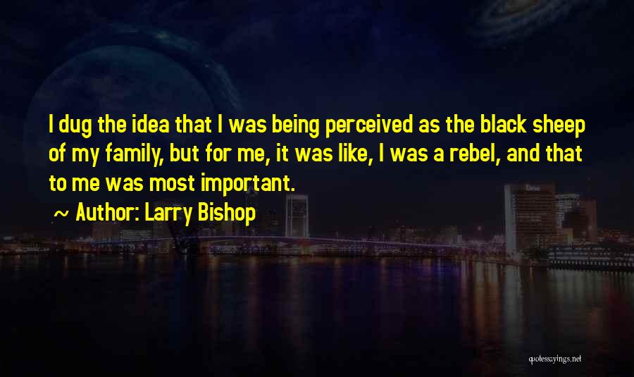 Larry Bishop Quotes: I Dug The Idea That I Was Being Perceived As The Black Sheep Of My Family, But For Me, It