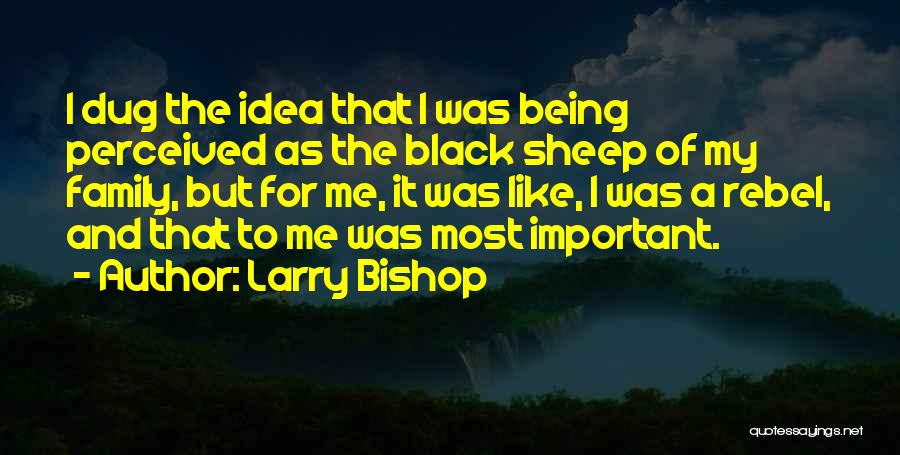 Larry Bishop Quotes: I Dug The Idea That I Was Being Perceived As The Black Sheep Of My Family, But For Me, It