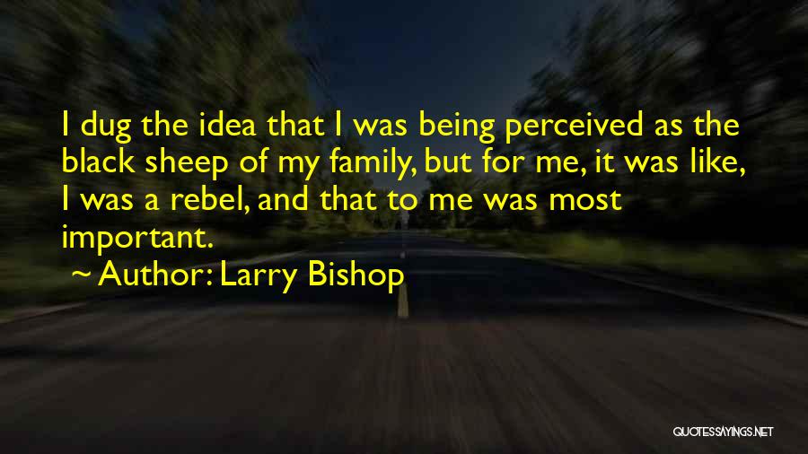 Larry Bishop Quotes: I Dug The Idea That I Was Being Perceived As The Black Sheep Of My Family, But For Me, It