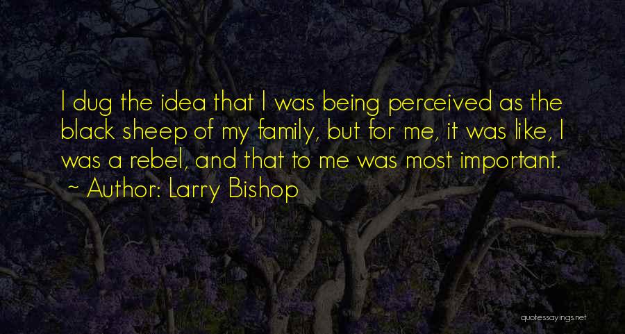 Larry Bishop Quotes: I Dug The Idea That I Was Being Perceived As The Black Sheep Of My Family, But For Me, It