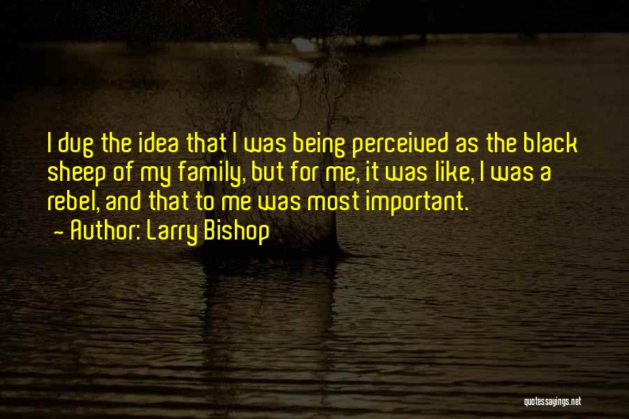 Larry Bishop Quotes: I Dug The Idea That I Was Being Perceived As The Black Sheep Of My Family, But For Me, It