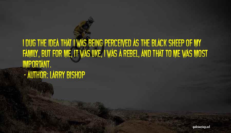 Larry Bishop Quotes: I Dug The Idea That I Was Being Perceived As The Black Sheep Of My Family, But For Me, It