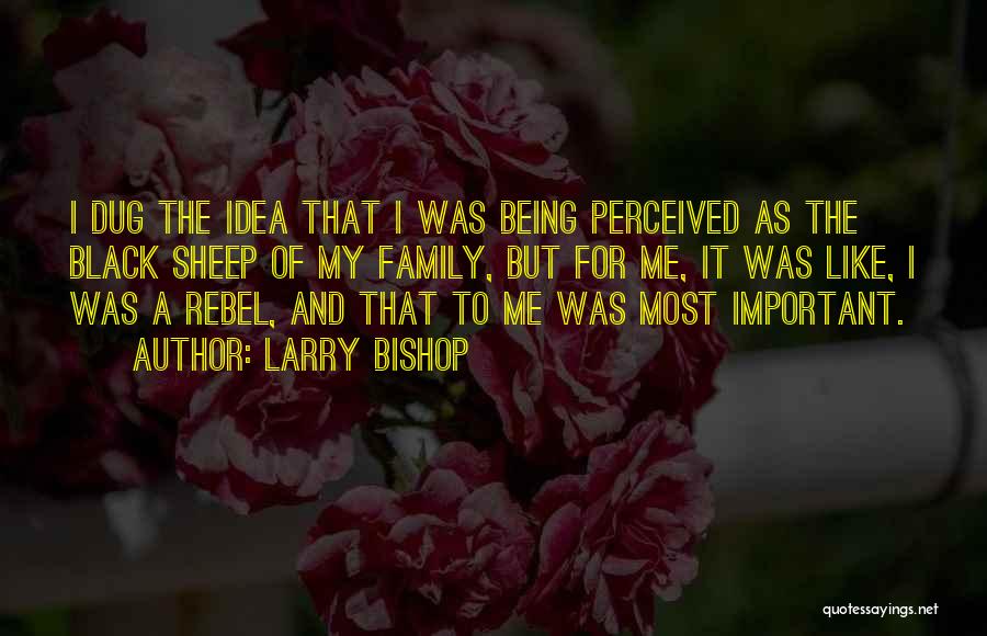 Larry Bishop Quotes: I Dug The Idea That I Was Being Perceived As The Black Sheep Of My Family, But For Me, It