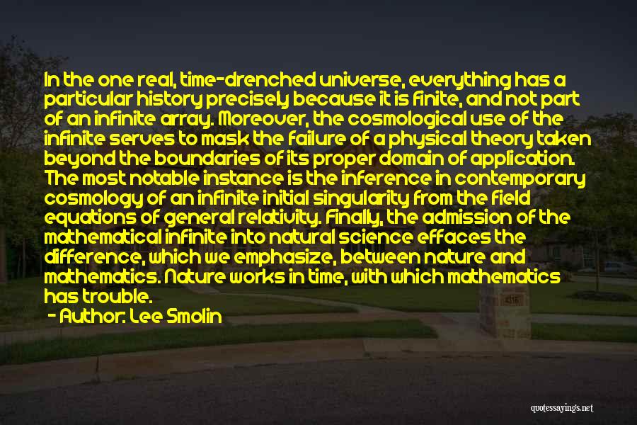 Lee Smolin Quotes: In The One Real, Time-drenched Universe, Everything Has A Particular History Precisely Because It Is Finite, And Not Part Of