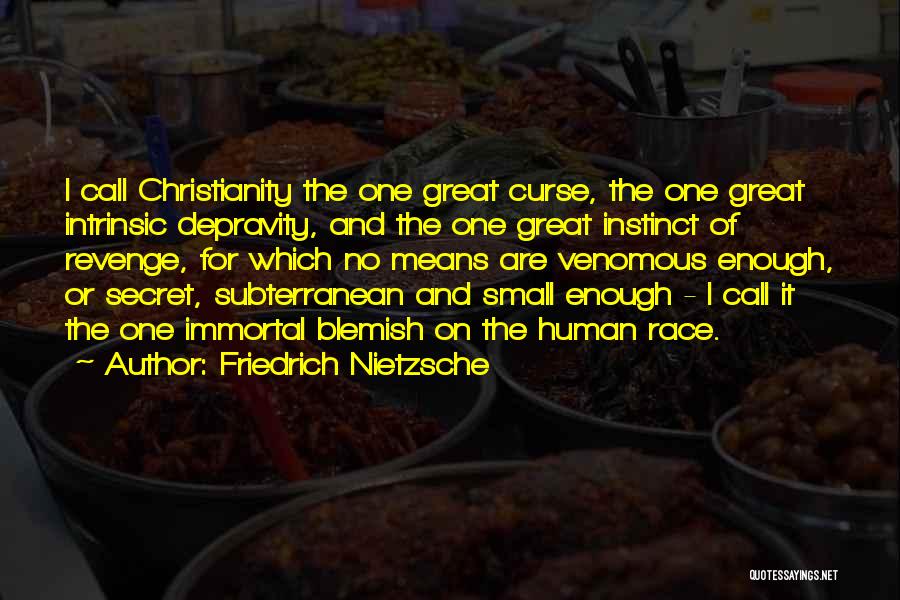 Friedrich Nietzsche Quotes: I Call Christianity The One Great Curse, The One Great Intrinsic Depravity, And The One Great Instinct Of Revenge, For