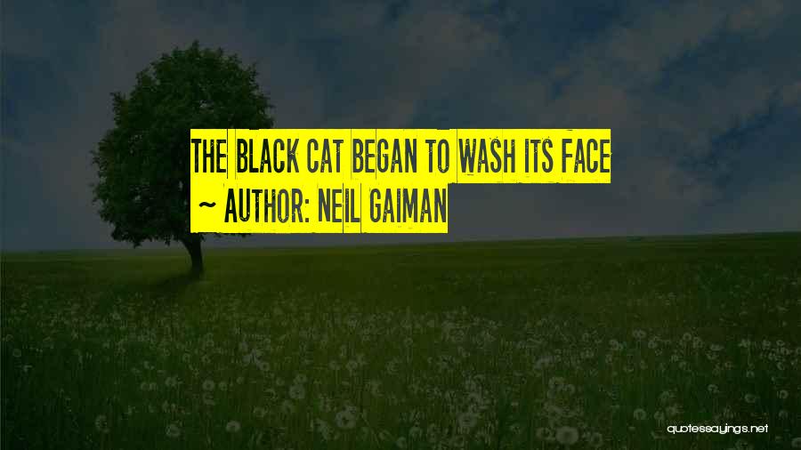 Neil Gaiman Quotes: The Black Cat Began To Wash Its Face