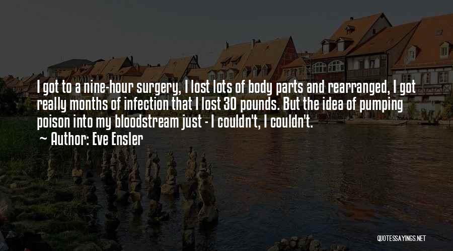 Eve Ensler Quotes: I Got To A Nine-hour Surgery, I Lost Lots Of Body Parts And Rearranged, I Got Really Months Of Infection