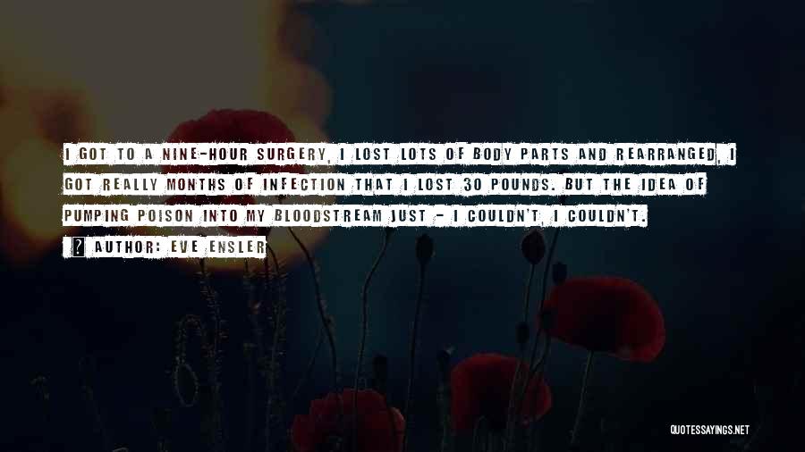 Eve Ensler Quotes: I Got To A Nine-hour Surgery, I Lost Lots Of Body Parts And Rearranged, I Got Really Months Of Infection