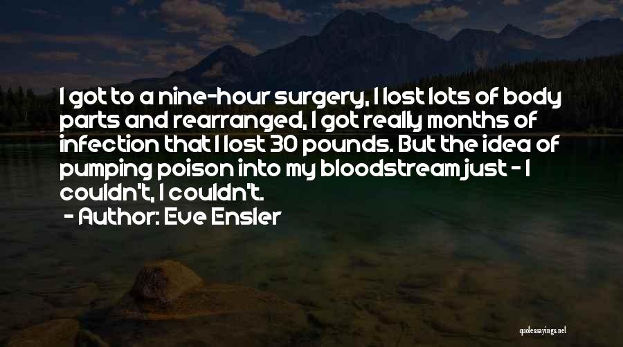 Eve Ensler Quotes: I Got To A Nine-hour Surgery, I Lost Lots Of Body Parts And Rearranged, I Got Really Months Of Infection
