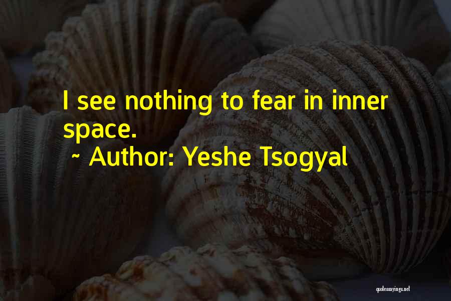 Yeshe Tsogyal Quotes: I See Nothing To Fear In Inner Space.
